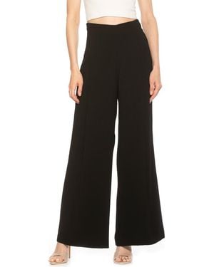 Alexia Admor Elia High Waist Pleat Wide Leg Pants - Black