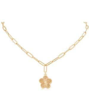 Jardin Clover Pendant Necklace - Metallic