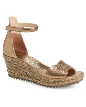 Pedro Garcia Feba Ankle Strap Wedge Sandal - Multicolor