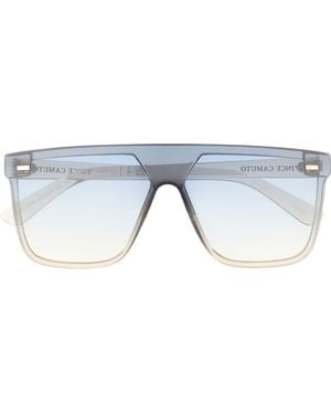 Vince Camuto 143Mm Gradient Flat Top Shield Sunglasses - Blue