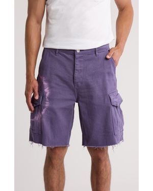 Purple Brand Twill Cargo Shorts - Purple