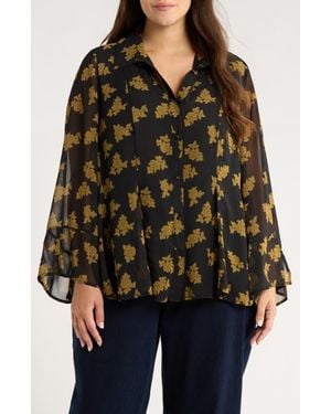 UNIVERSAL STANDARD Chiffon Shirt - Black
