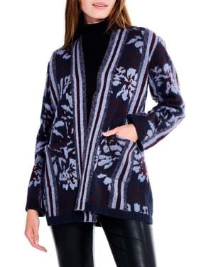 NIC+ZOE Moody Blooms Cardigan - Blue