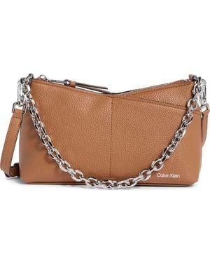Calvin Klein Zoe Chain Mini Crossbody Bag - Brown