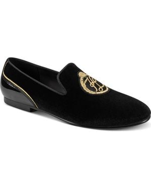 KARL LAGERFELD Velvet Smoking Slipper - Black