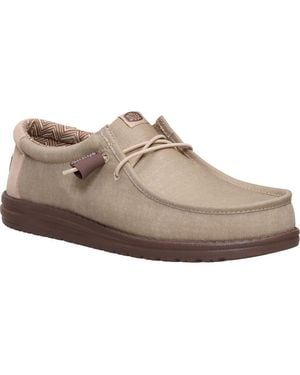 HEYDUDE Wally Stretch Canvas Slip-On - Brown