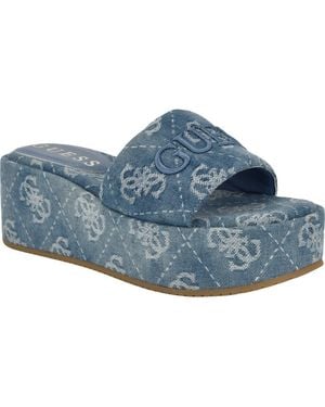 Guess Bintai 2 Platform Sandal - Blue