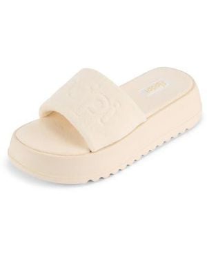 FLOOPI Terry Platform Slide Sandal - Natural