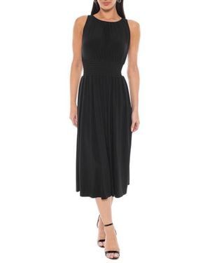 Marina Smocked Waist Jersey Dress - Black