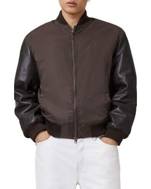 AllSaints Myler Oversize Nylon Bomber Jacket - Black