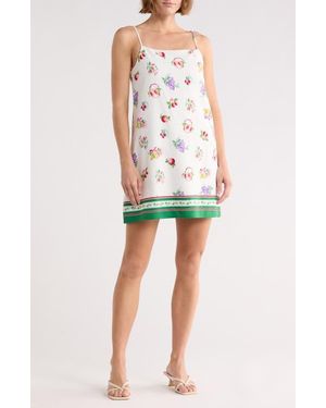 Wayf Cami Linen Blend Minidress - White