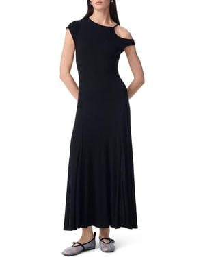 Robert Rodriguez Clarice Cutout Shoulder Maxi Dress - Black