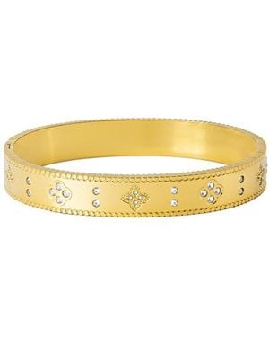 Adornia Tarnish Resistant Cubic Zirconia Bangle Bracelet - Yellow