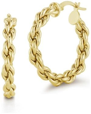 Sphera Milano Rope Chain Hoop Earrings - Metallic