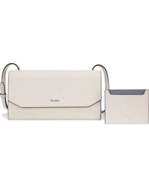 orYANY Mandy Leather Crossbody Wallet - White
