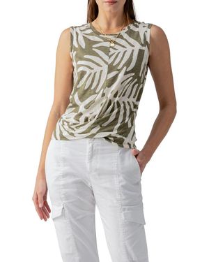 Sanctuary Twisted Floral Cotton Blend Tank - Multicolor