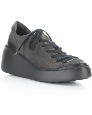 Fly London Dufy Platform Wedge Sneaker - Gray