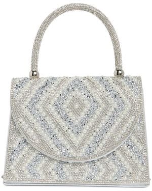 ALESSIA BIANCHI Jeweled Crystal Clutch - Gray