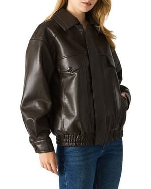 Steve Madden Henson Faux Leather Jacket - Black