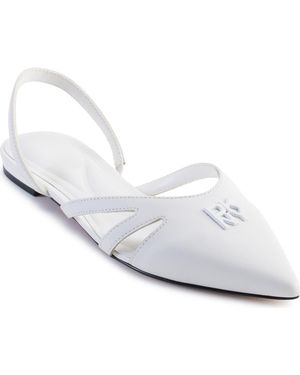DKNY Verity Pointed Toe Slingback Flat - White