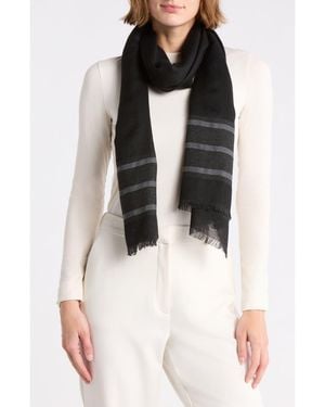 Longchamp Le Pliage Cuir Cashmere Blend Scarf - Black