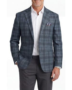 PINOPORTE Plaid Two-Button Sport Coat - Blue