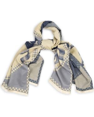Saachi Galloping Horse Scarf - Blue