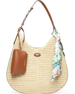 Anne Klein Woven Hobo Shoulder Bag - Metallic