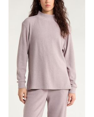 Zella Cozy Waffle Knit Tunic - Purple