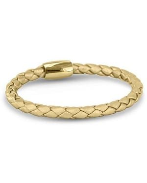 Liza Schwartz Nappa Braided Leather Bracelet - Metallic