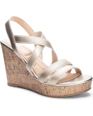 Cl By Laundry Bijous Slingback Wedge Sandal - Metallic