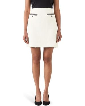 LK Bennett Charlie Tweed Miniskirt - White