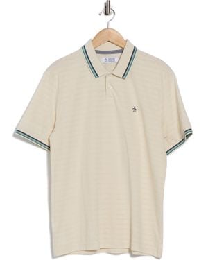 Original Penguin Tipped Slub Polo - Natural