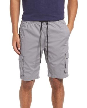 KUWALLA Stretch Cotton Twill Cargo Shorts - Gray