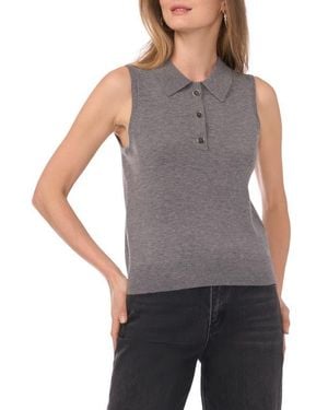 1.STATE Sleeveless Polo - Gray