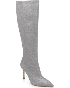 Badgley Mischka Over-the-Knee Pointed Stiletto Boots - Gray