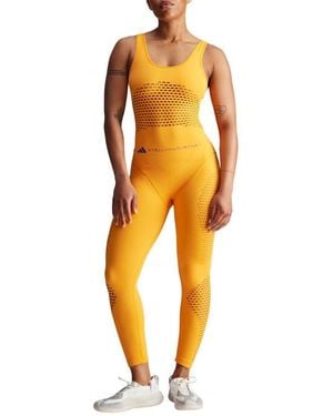 adidas By Stella McCartney Asmc Mesh Onesie Jumpsuit - Orange