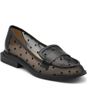 Adrienne Vittadini Compass Mesh Loafer - Black