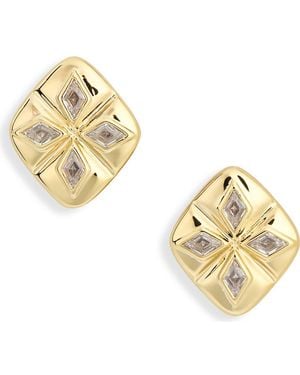 Electric Picks Vaughn Cubic Zirconia Stud Earrings - Metallic