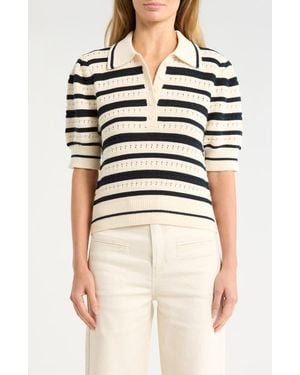 Habitual Stripe Polo Sweater - Multicolor