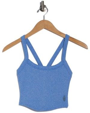 Free People Fp Movement All Clear Rib Crop Camisole - Blue