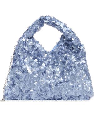 Jessica Mcclintock Fern Sequin Clutch - Blue