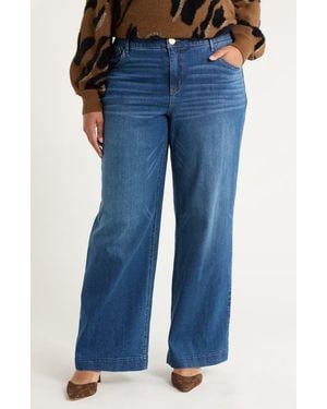 Wit & Wisdom Sam High Waist Wide Leg Jeans - Blue