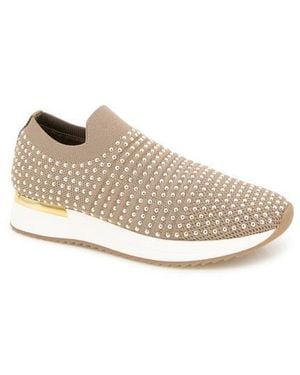 Kenneth Cole Reaction Kenneth Cole Cameron Embellished Jewel Platform Sneaker - Natural