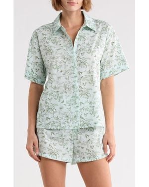 Abound Patterned Shortie Pajamas - Blue
