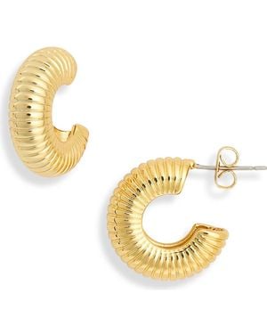 Electric Picks West Hoop Earrings - Metallic