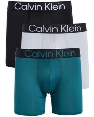 Calvin Klein Bold Logo 3-Pack Boxer Briefs - Blue