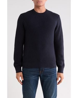Vince Arrowhead Stitch Crewneck Sweater - Blue