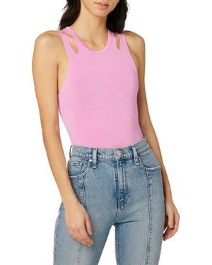 Hudson Jeans Cutout Sleeveless Bodysuit - Blue
