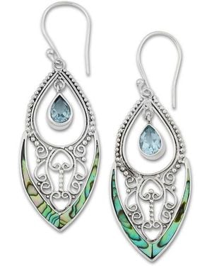 Samuel B. Abalone Drop Earrings - White